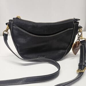 S-ZONE Small Leather Crossbody Bags for Women Cute Purses with RFID Black